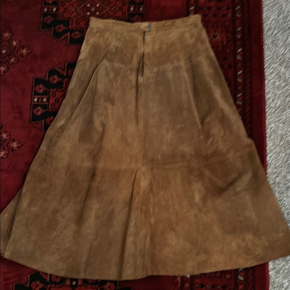 JH Collectibles Tan Leather Suede Skirt - Picture 3 of 4